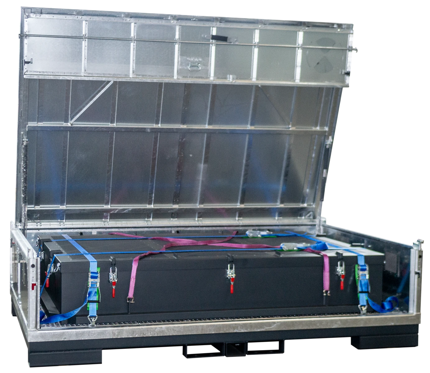 Geöffnete LiBa®Box mit LiBa®Safe als Innenverpackung